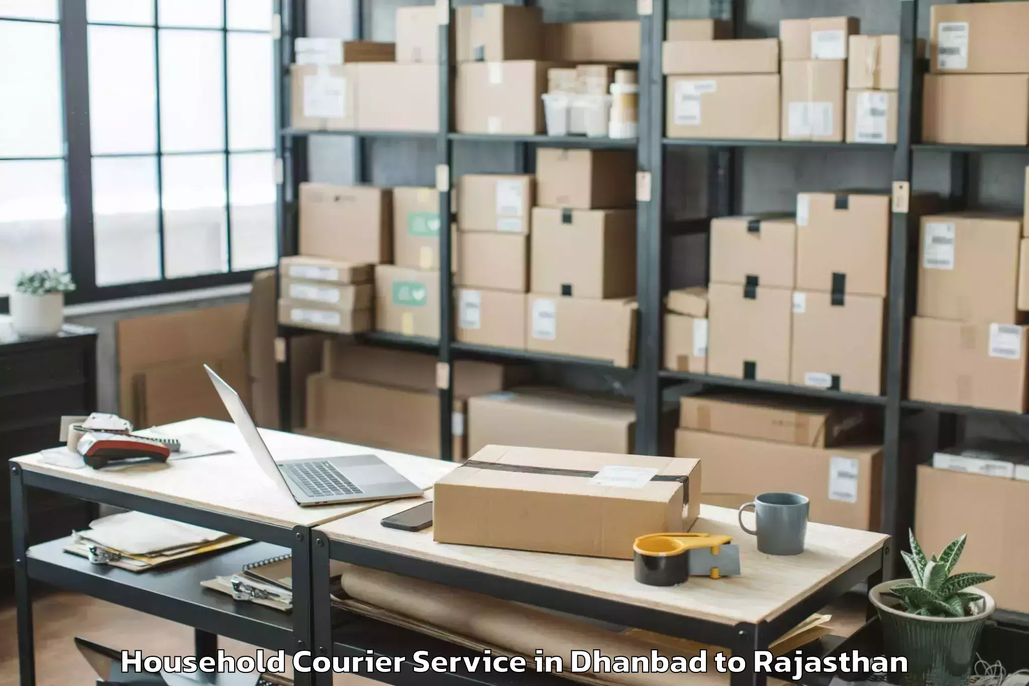 Affordable Dhanbad to Kherli Household Courier